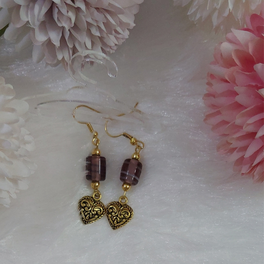 HEART CHARM EARRINGS