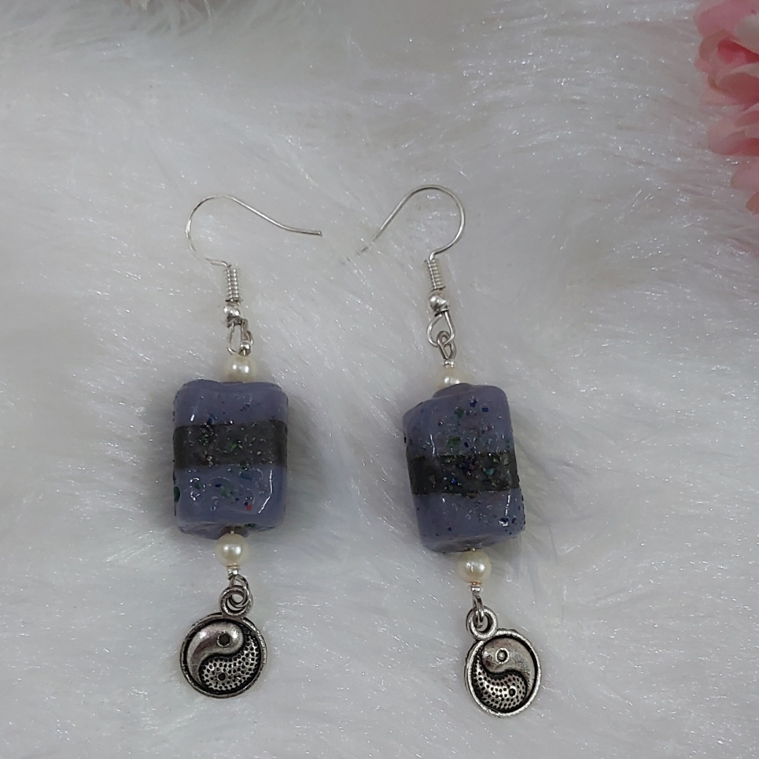 SQUARE BEADED EARRINGS